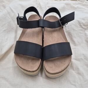 NEW Dirty Laundry by Chinese Laundry Women's Wedge Sandal, Black Women's size 6